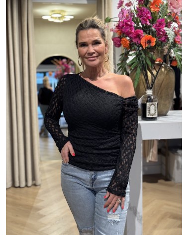 Top Hanna Lace Zwart