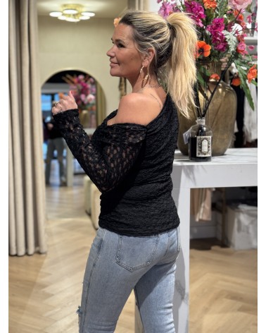 Top Hanna Lace Zwart