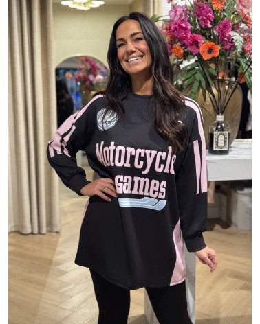 Sweater Dress Motorcylcle Zwart