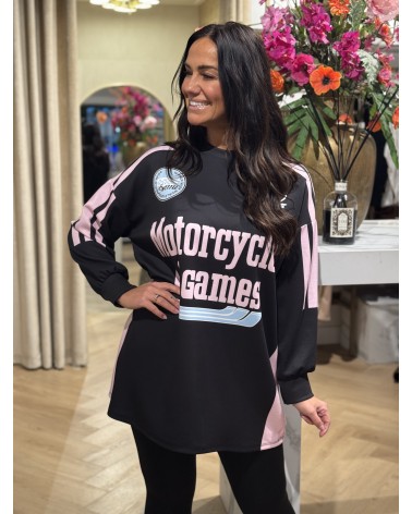 Sweater Dress Motorcylcle Zwart