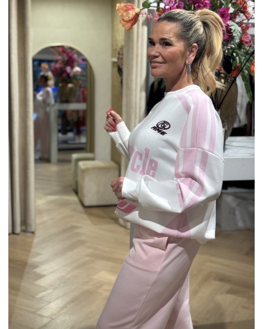 Sweater Jurk Motorcylcle Wit