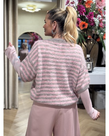 Trui Aimy Taupe Roze
