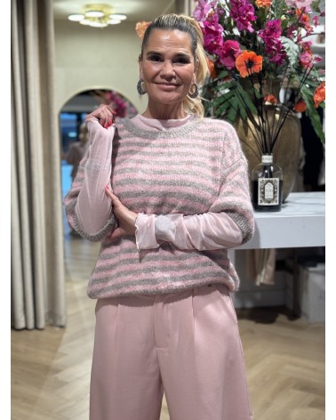 Trui Aimy Taupe Roze