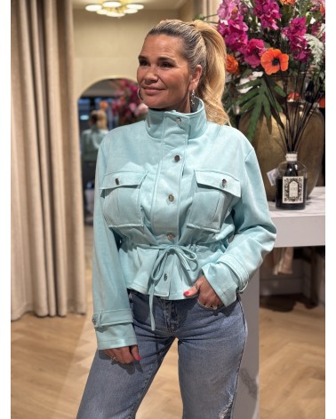Jacket Suedine Pastel Turquoise