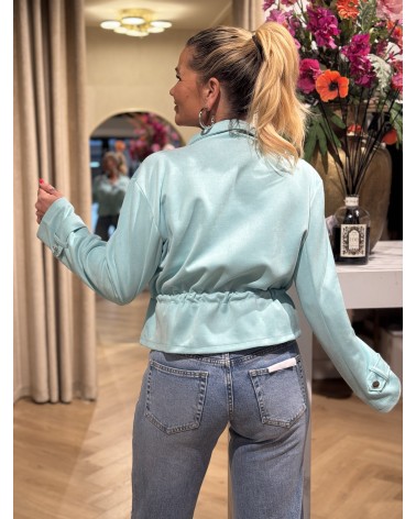 Jacket Suedine Pastel Turquoise