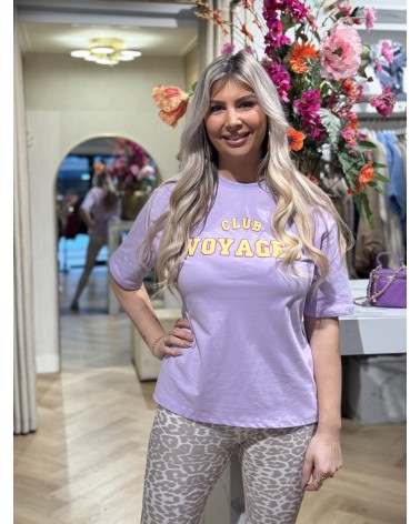 T-Shirt Club Voyages Lila
