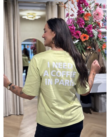 T-Shirt Need Coffee Pistasche