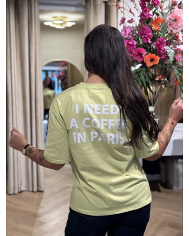 T-Shirt Need Coffee Pistasche
