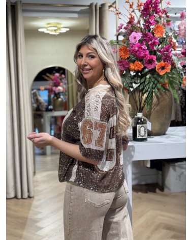 Top 67 Pailletten Bruin