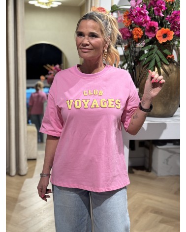 T-Shirt Club Voyages Roze
