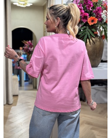 T-Shirt Club Voyages Roze