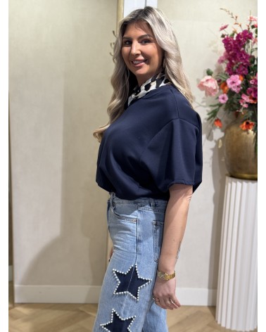 Top Romee Navy Blauw