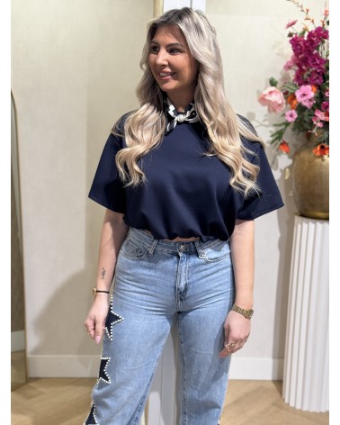 Top Romee Navy Blauw