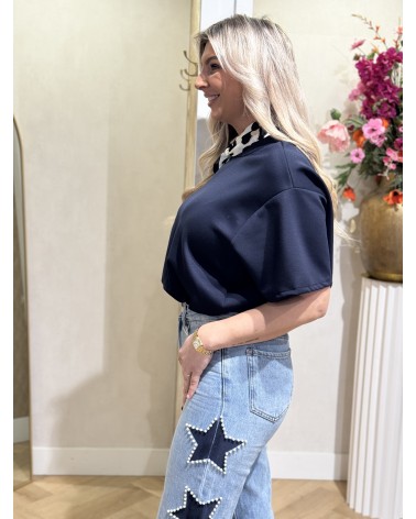 Top Romee Navy Blauw