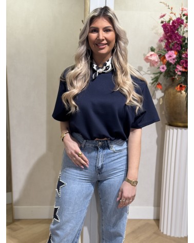 Top Romee Navy Blauw