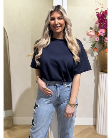Top Romee Navy Blauw