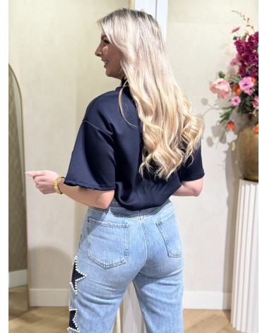 Top Romee Navy Blauw