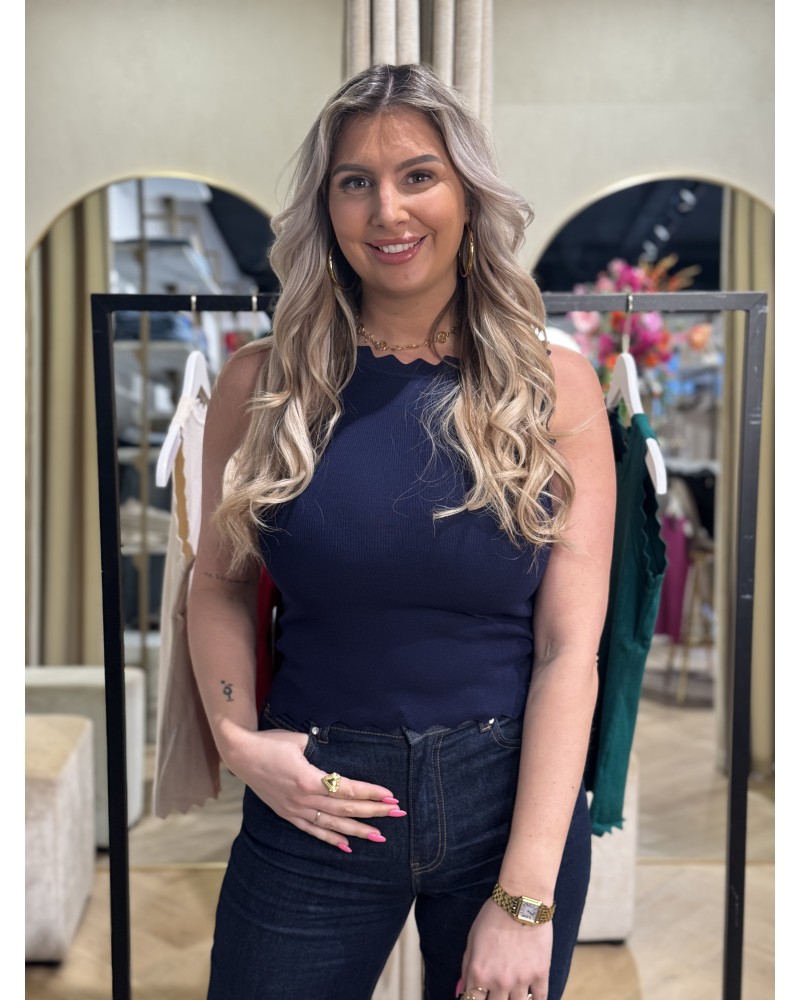 Top Romy Navy Blauw