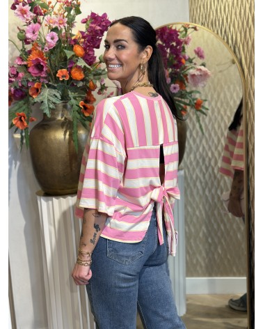 T-Shirt Bow Roze