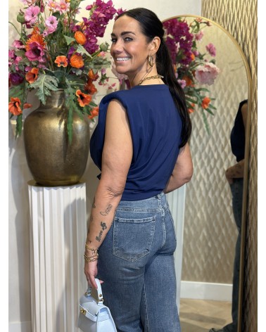 Top Veerle Navy Blauw