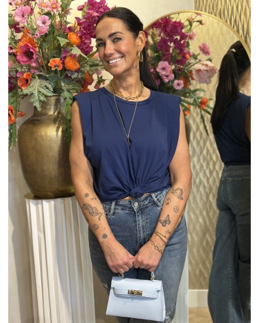 Top Veerle Navy Blauw