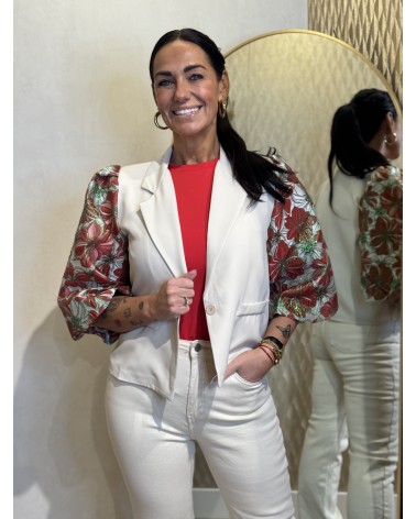 Blazer Short Flower Rood