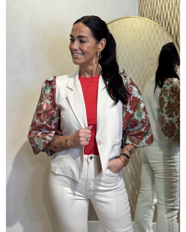 Blazer Short Flower Rood