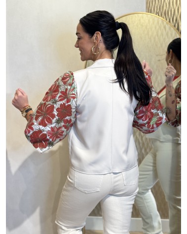 Blazer Short Flower Rood