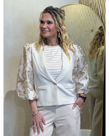 Blazer Short Flower Zand