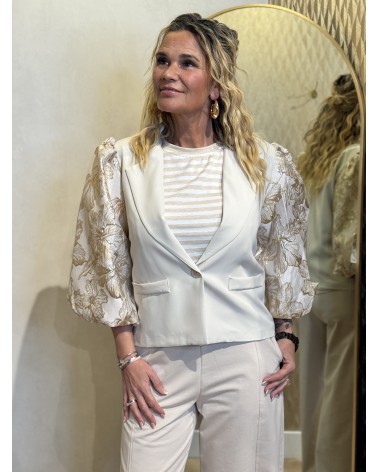 Blazer Short Flower Zand