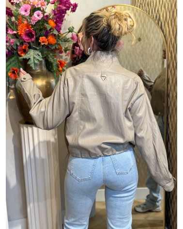 Jacket Leatherlook Mabel Taupe