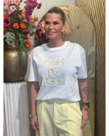 T-Shirt Cafe Wit