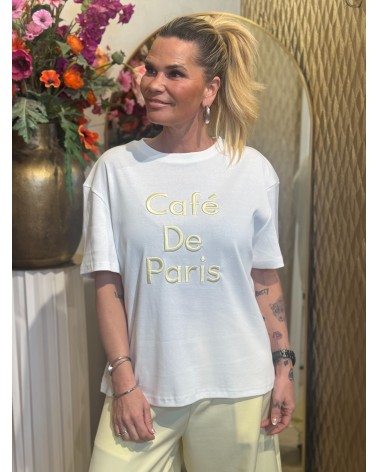 T-Shirt Cafe Wit