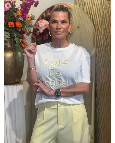 T-Shirt Cafe Wit