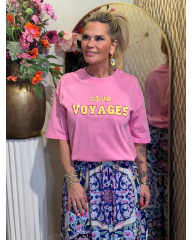 T-Shirt Club Voyages Roze
