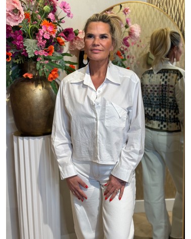 Blouse Fashion Wit Groen
