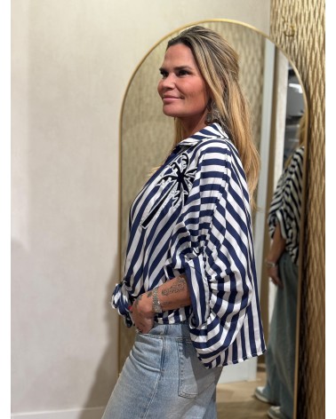 Blouse Zeta Navy Blauw