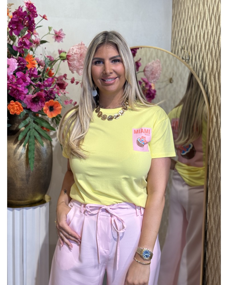 T-shirt Miami Geel