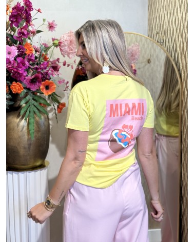 T-shirt Miami Geel
