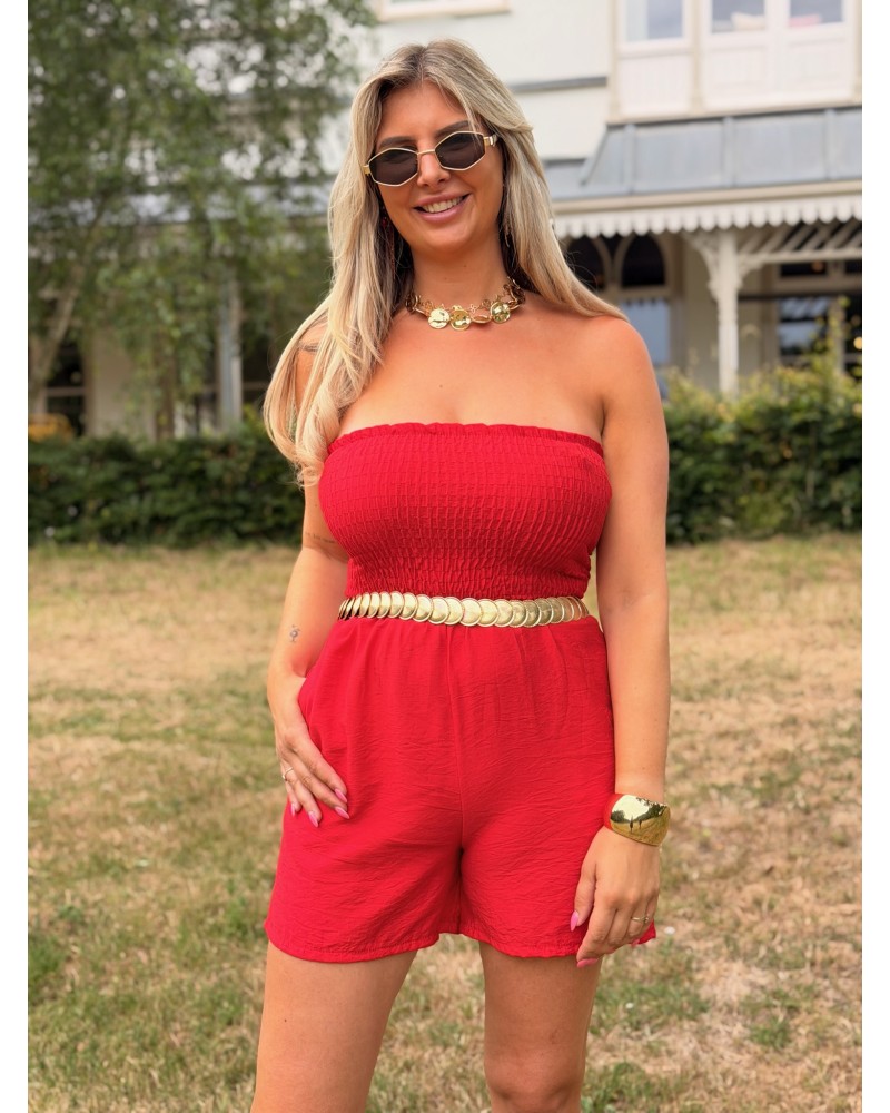 Jumpsuit Kort Ambika Rood