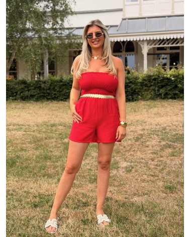 Jumpsuit Kort Ambika Rood