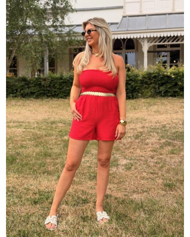 Jumpsuit Kort Ambika Rood