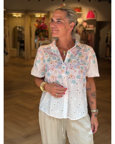 Blouse Flower Wit