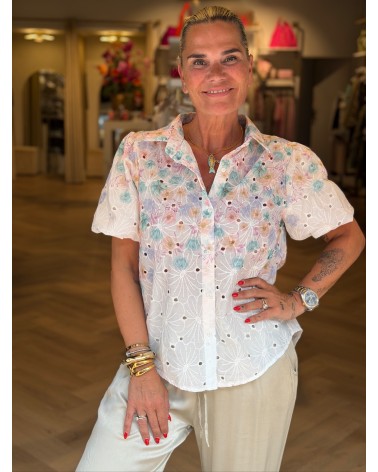 Blouse Flower Wit