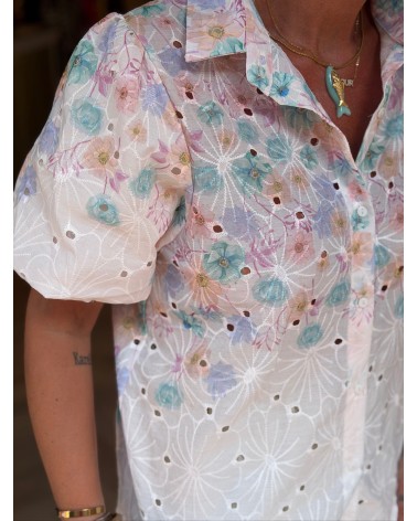 Blouse Flower Wit