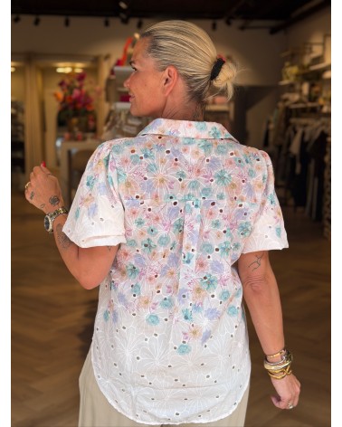 Blouse Flower Wit