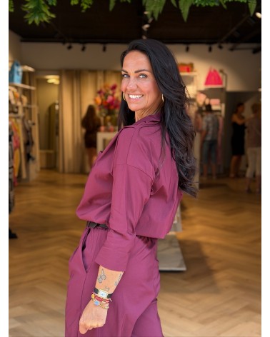 Blouse Isadee Driekwart Mouw Bordeaux