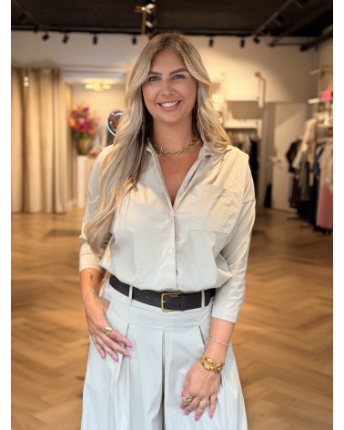Blouse Isadee Driekwart Mouw Zand