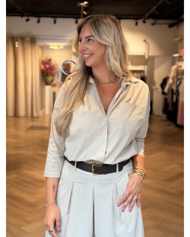 Blouse Isadee Driekwart Mouw Beige