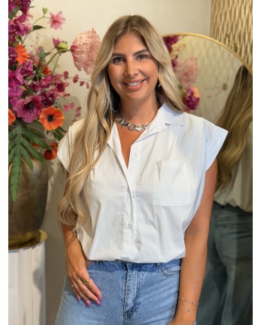 Blouse Isadee Korte Mouw Wit
